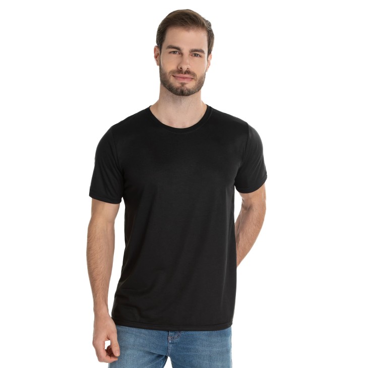 Camiseta de Algodão Premium Preta