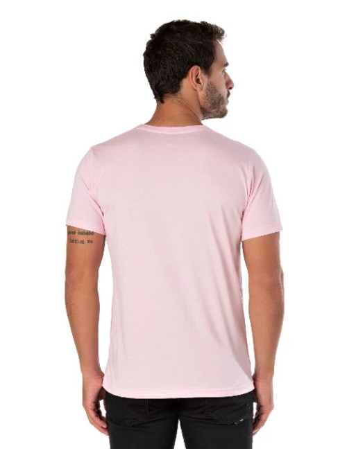 Camiseta de Algodão Premium Rosa Claro Camiseta de Algodão Premium Rosa Claro