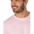 Camiseta de Algodão Premium Rosa Claro