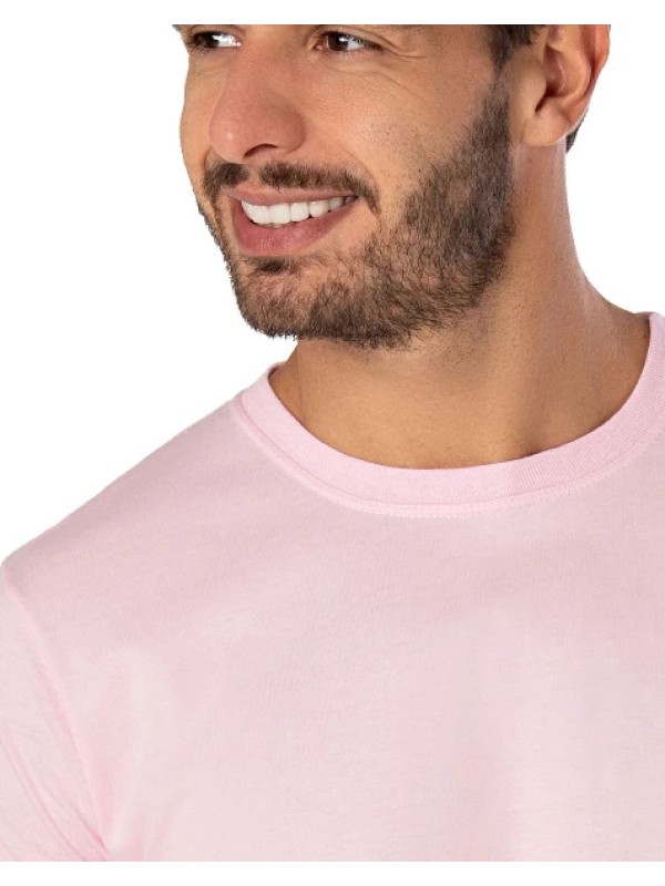 Camiseta de Algodão Premium Rosa Claro Camiseta de Algodão Premium Rosa Claro