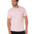 Camiseta de Algodão Premium Rosa Claro