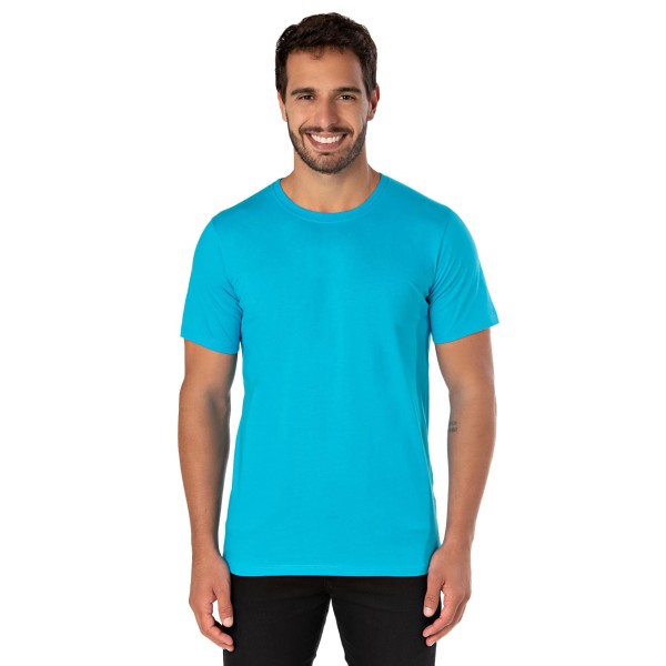 Camiseta de Algodão Premium Turquesa