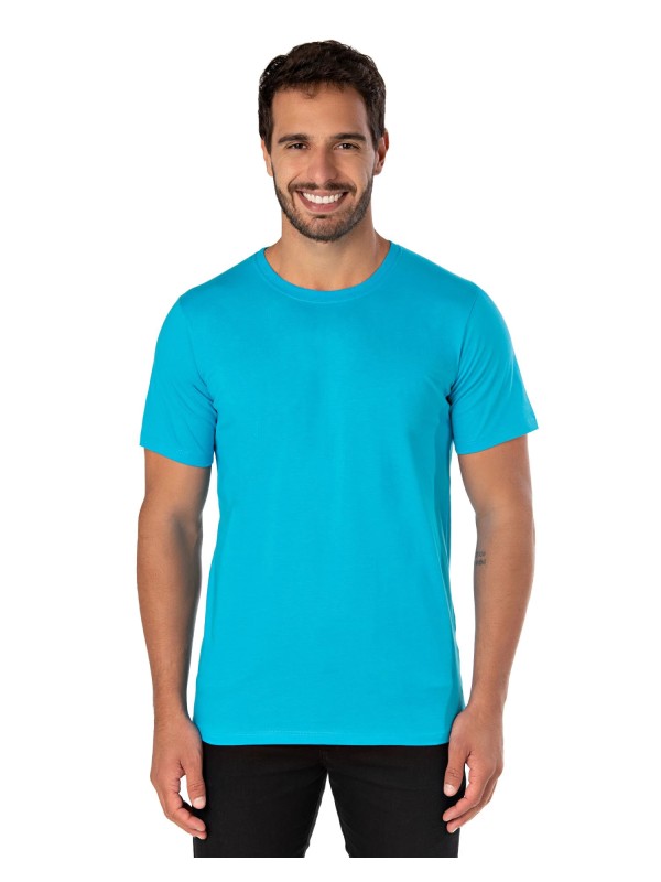 Camiseta de Algodão Premium Turquesa