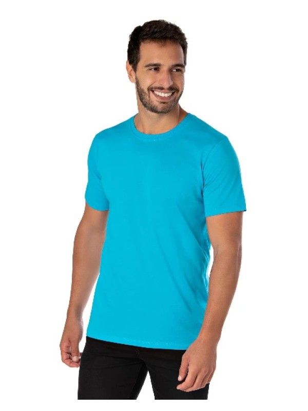 Camiseta de Algodão Premium Turquesa Camiseta de Algodão Premium Turquesa