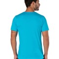Camiseta de Algodão Premium Turquesa