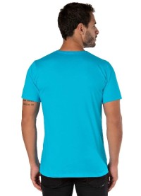 Camiseta de Algodão Premium Turquesa