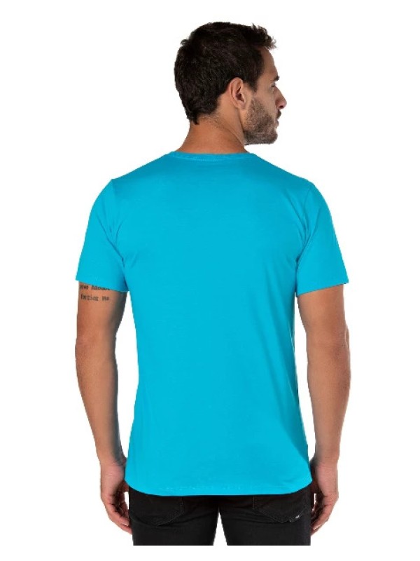 Camiseta de Algodão Premium Turquesa Camiseta de Algodão Premium Turquesa