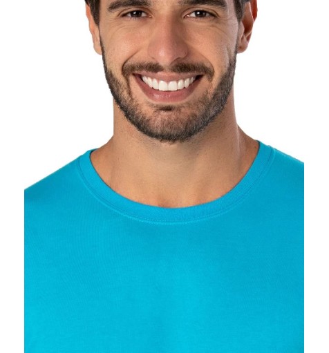 Camiseta de Algodão Premium Turquesa
