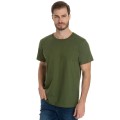 Camiseta de Algodão Premium Verde Militar