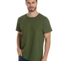 Camiseta de Algodão Premium Verde Militar