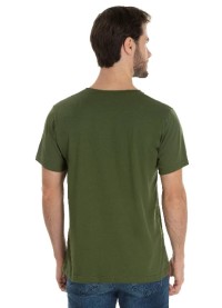 Camiseta de Algodão Premium Verde Militar