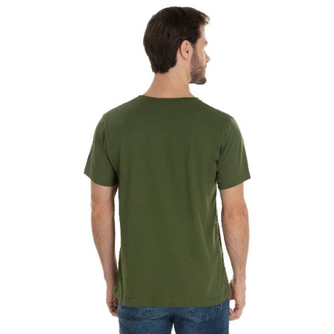 Camiseta de Algodão Premium Verde Militar