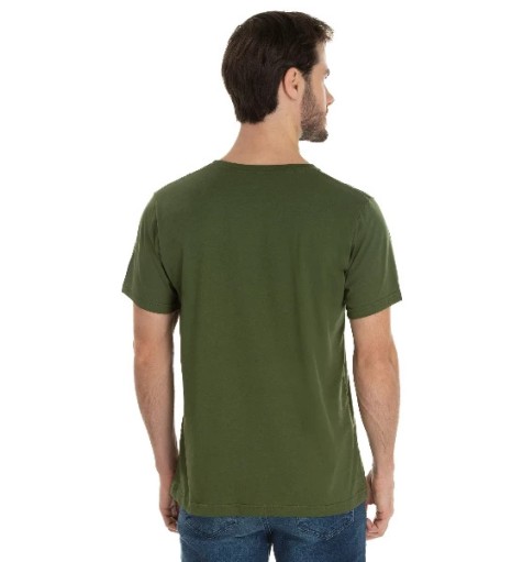 Camiseta de Algodão Premium Verde Militar