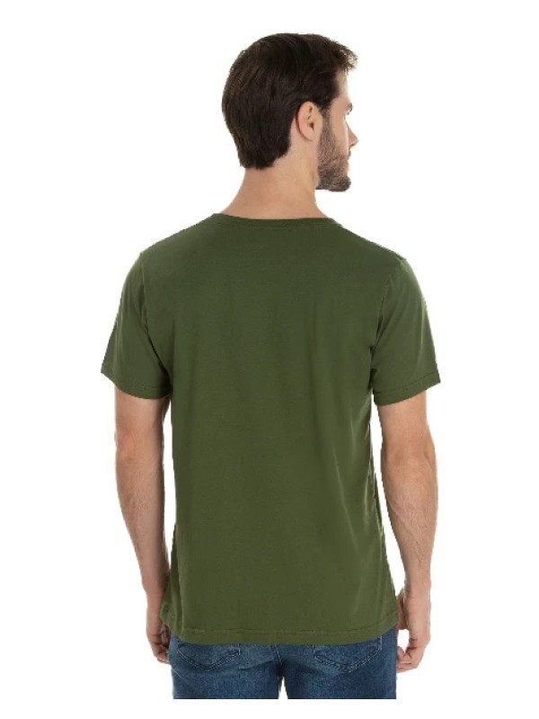 Camiseta de Algodão Premium Verde Militar Camiseta de Algodão Premium Verde Militar
