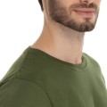 Camiseta de Algodão Premium Verde Militar