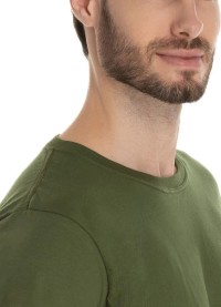 Camiseta de Algodão Premium Verde Militar
