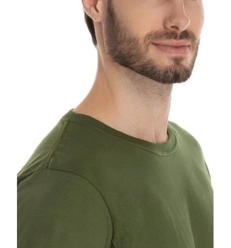 Camiseta de Algodão Premium Verde Militar