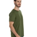 Camiseta de Algodão Premium Verde Militar