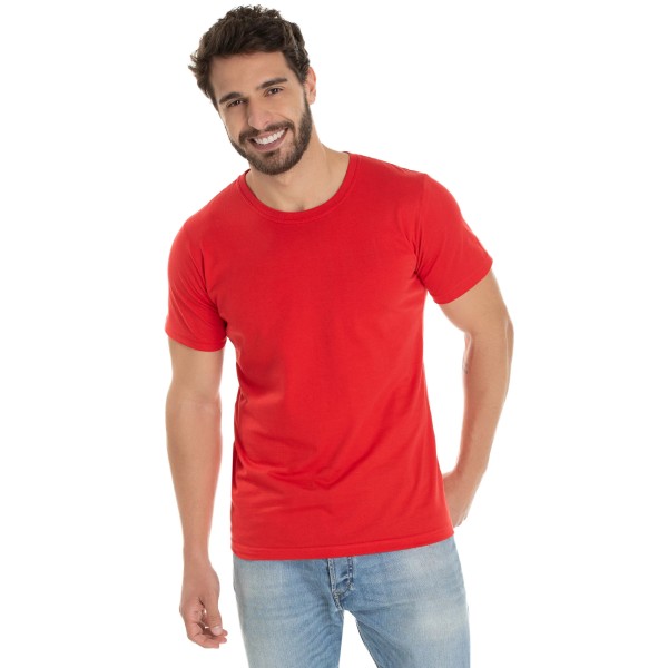 Camiseta de Algodão Premium Vermelha