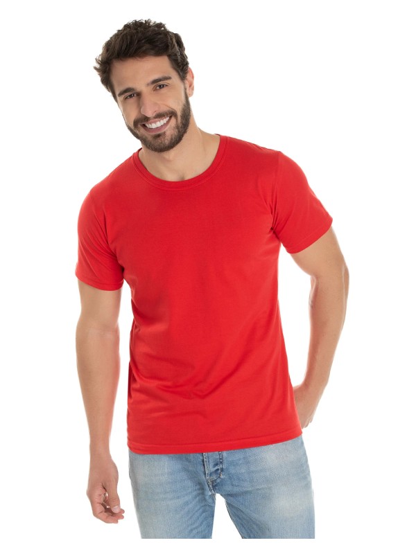 Camiseta de Algodão Premium Vermelha