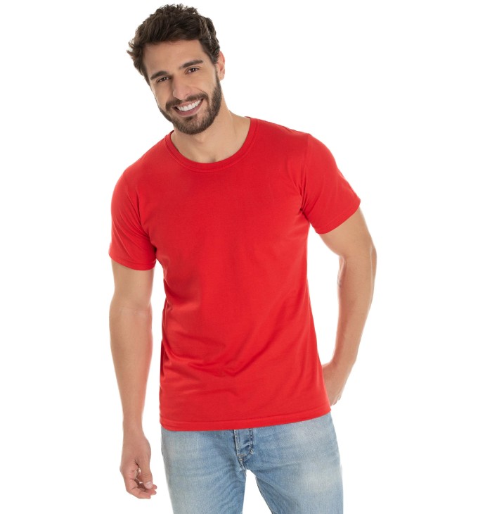 Camiseta de Algodão Premium Vermelha