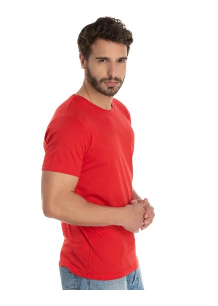 Camiseta de Algodão Premium Vermelha
