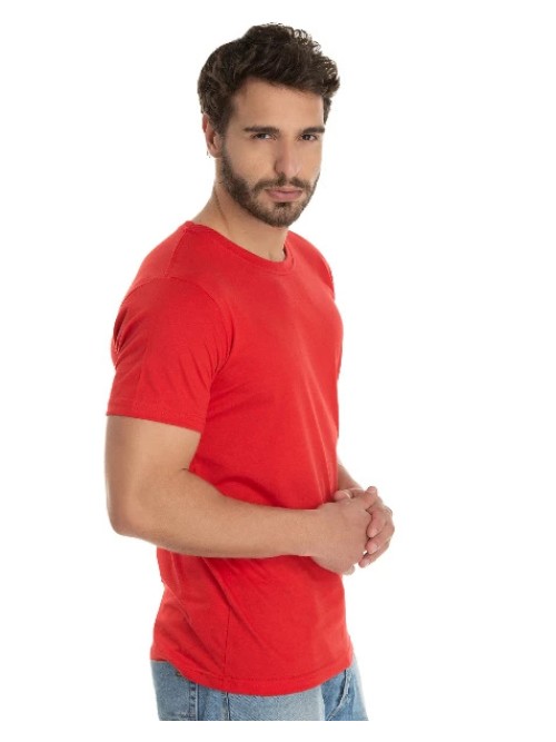 Camiseta de Algodão Premium Vermelha