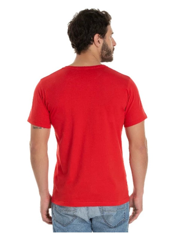 Camiseta de Algodão Premium Vermelha