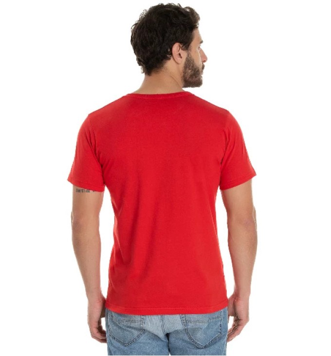 Camiseta de Algodão Premium Vermelha