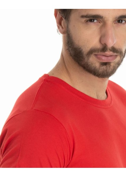 Camiseta de Algodão Premium Vermelha