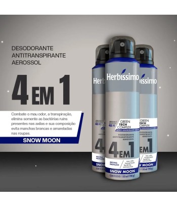Desodorante Aerosol Antitranspirante Herbíssimo Snow Moon
