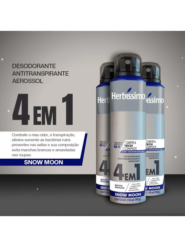 Desodorante Aerosol Antitranspirante Herbíssimo Snow Moon