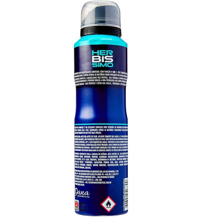 Desodorante Aerosol Antitranspirante Herbíssimo Blue Ice Desodorante Aerosol Antitranspirante Herbíssimo Blue Ice