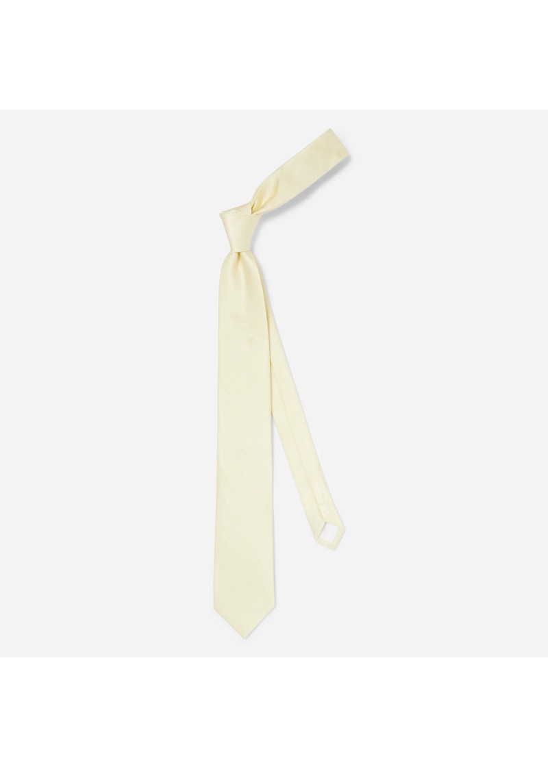 Gravata Masculina Slim Skinny Amarelo Claro