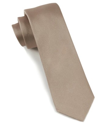 Gravata Masculina Slim Skinny Bege