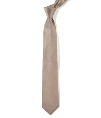 Gravata Masculina Slim Skinny Bege