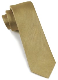 Gravata Masculina Slim Skinny Bege