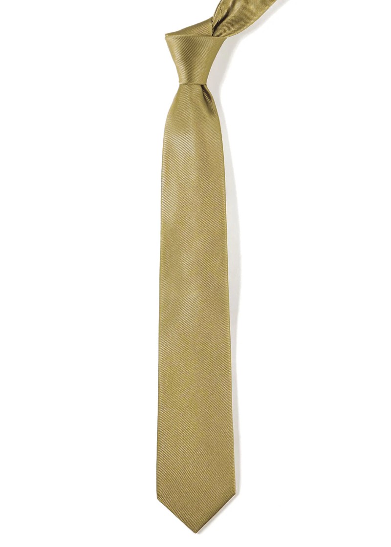 Gravata Masculina Slim Skinny Bege