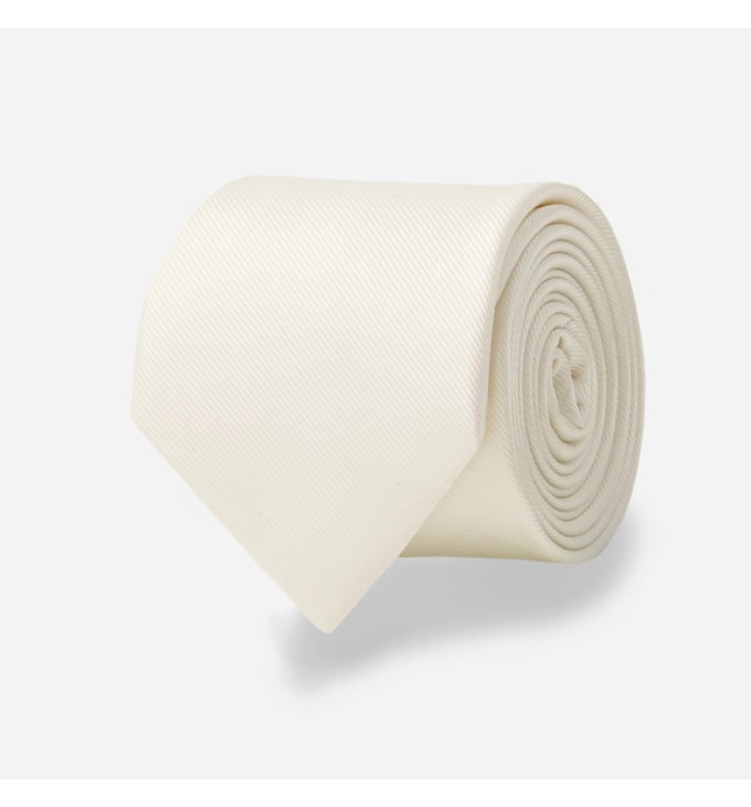 Gravata Masculina Slim Skinny Branca