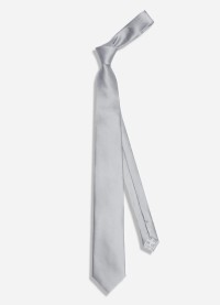 Gravata Masculina Slim Skinny Cinza Prata