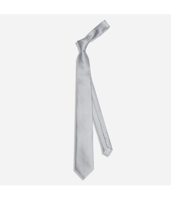 Gravata Masculina Slim Skinny Cinza Prata