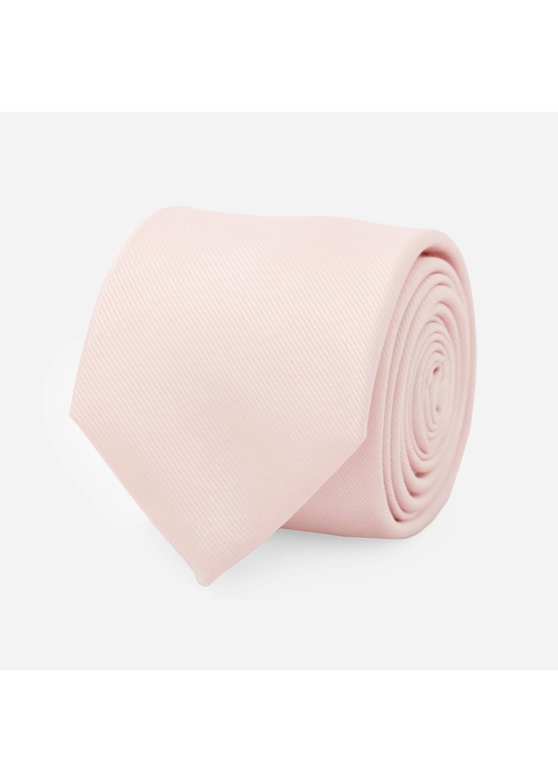Gravata Masculina Slim Skinny Rosa Claro