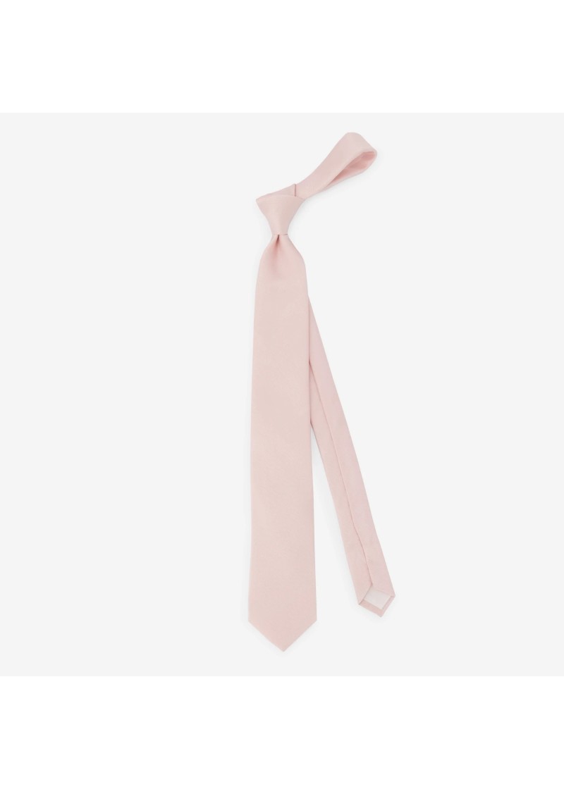 Gravata Masculina Slim Skinny Rosa Claro