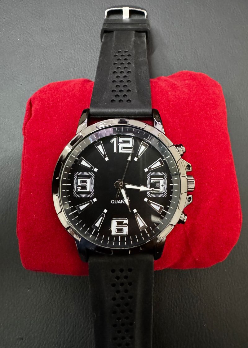 Relógio Masculino Quartz Preto Casual