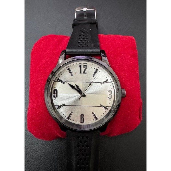 Relógio Masculino Quartz Prateado Casual