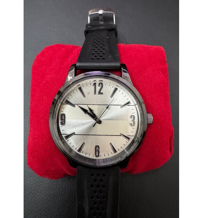 Relógio Masculino Quartz Prateado Casual