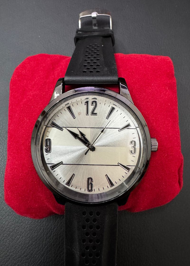 Relógio Masculino Quartz Prateado Casual
