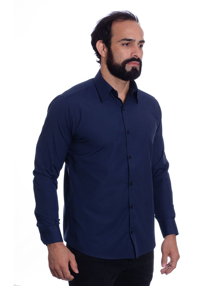 Camisa Social Preta Com Calça Bege Calça Bege Camisa Azul Marinho